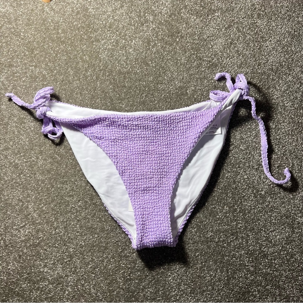 Veronica Beard Gabriella Textured Side Tie Bikini Bottoms